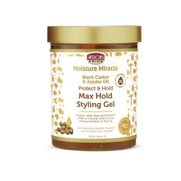 African Pride Moisture Miracle Black Castor and Jojoba Oil Gel 510g